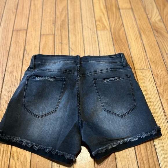 kancan denim shorts Women’s 7/ 27 Wash Black Stretchy Style Kc1109 Raw Hem NWOT - Picture 8 of 8